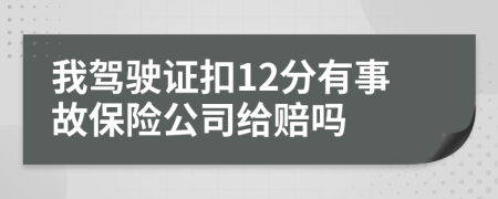 我驾驶证扣12分有事故保险公司给赔吗