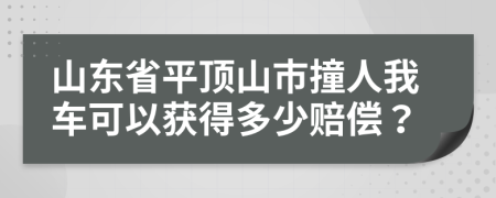 山东省平顶山市撞人我车可以获得多少赔偿？