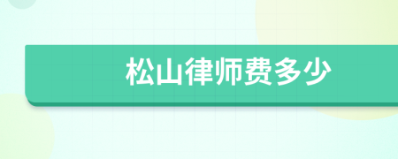 松山律师费多少