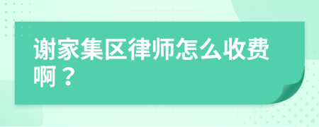 谢家集区律师怎么收费啊？