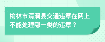 榆林市清涧县交通违章在网上不能处理哪一类的违章？