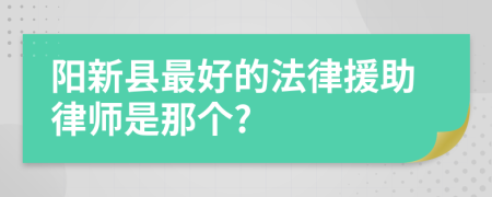 阳新县最好的法律援助律师是那个?