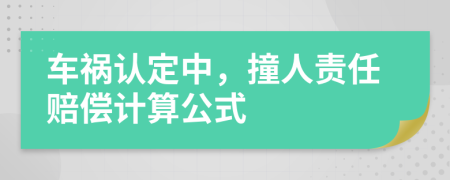 车祸认定中，撞人责任赔偿计算公式