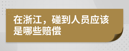 在浙江，碰到人员应该是哪些赔偿