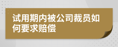 试用期内被公司裁员如何要求赔偿