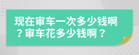 现在审车一次多少钱啊？审车花多少钱啊？