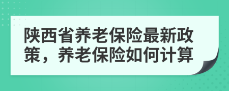 陕西省养老保险最新政策，养老保险如何计算
