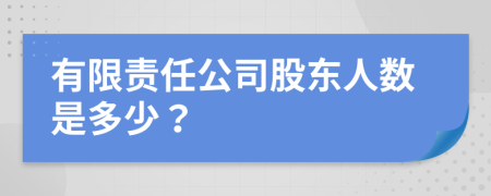 有限责任公司股东人数是多少？