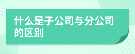 什么是子公司与分公司的区别