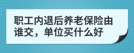 职工内退后养老保险由谁交，单位买什么好