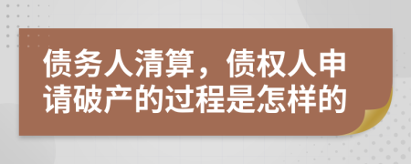 债务人清算，债权人申请破产的过程是怎样的