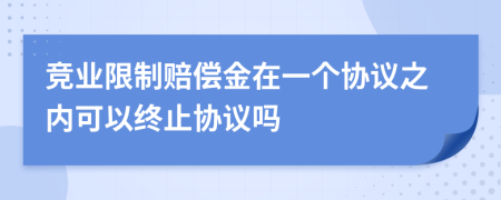 竞业限制赔偿金在一个协议之内可以终止协议吗