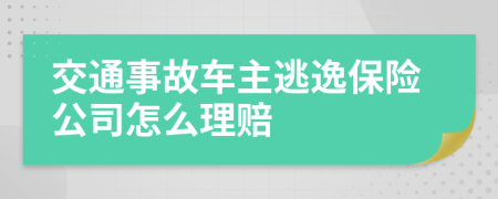 交通事故车主逃逸保险公司怎么理赔