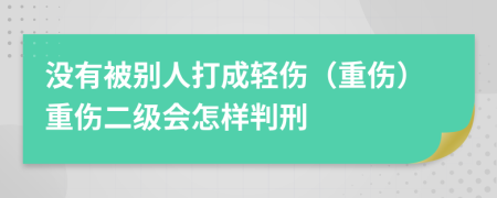 没有被别人打成轻伤（重伤）重伤二级会怎样判刑