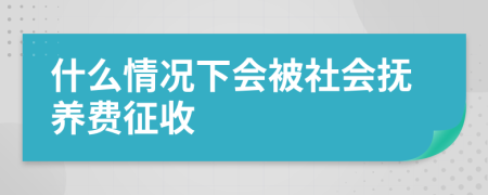 什么情况下会被社会抚养费征收