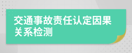 交通事故责任认定因果关系检测