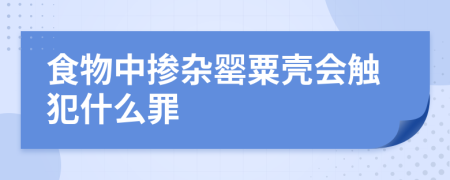 食物中掺杂罂粟壳会触犯什么罪