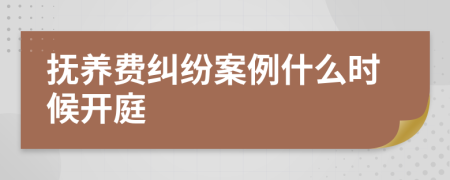 抚养费纠纷案例什么时候开庭