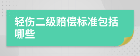 轻伤二级赔偿标准包括哪些