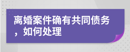 离婚案件确有共同债务，如何处理