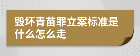 毁坏青苗罪立案标准是什么怎么走