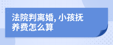 法院判离婚, 小孩抚养费怎么算