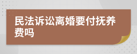 民法诉讼离婚要付抚养费吗