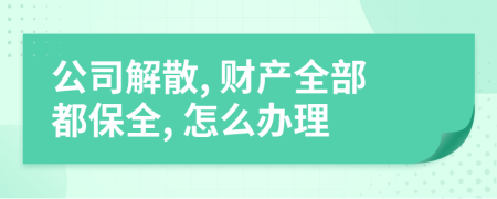 公司解散, 财产全部都保全, 怎么办理