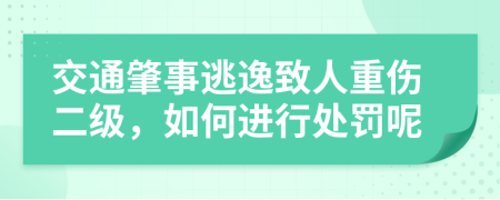 交通肇事逃逸致人重伤二级，如何进行处罚呢