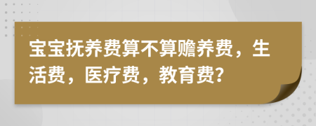 宝宝抚养费算不算赡养费，生活费，医疗费，教育费？