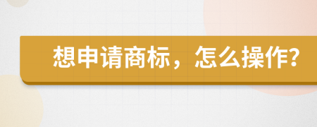 想申请商标，怎么操作？