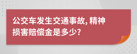 公交车发生交通事故, 精神损害赔偿金是多少?