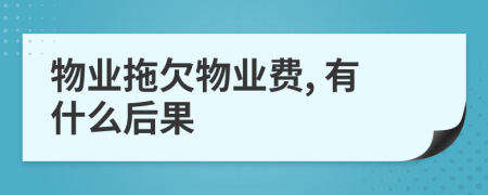物业拖欠物业费, 有什么后果