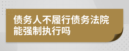 债务人不履行债务法院能强制执行吗