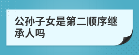 公孙子女是第二顺序继承人吗