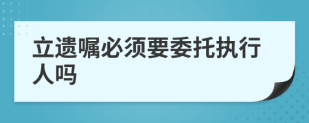 立遗嘱必须要委托执行人吗