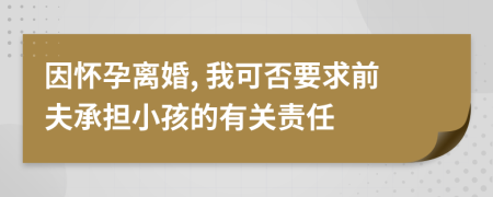 因怀孕离婚, 我可否要求前夫承担小孩的有关责任