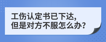 工伤认定书已下达, 但是对方不服怎么办？