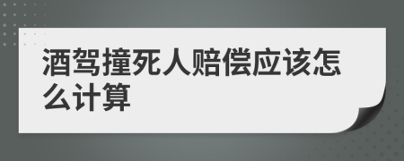 酒驾撞死人赔偿应该怎么计算