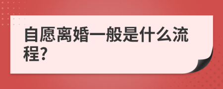 自愿离婚一般是什么流程?