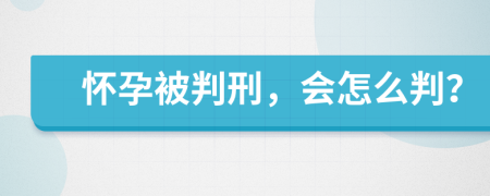 怀孕被判刑，会怎么判？