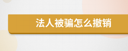 法人被骗怎么撤销