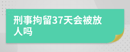 刑事拘留37天会被放人吗