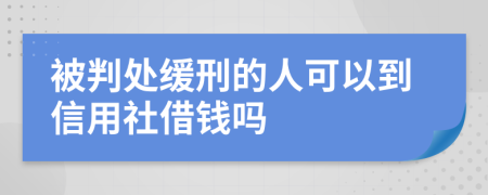 被判处缓刑的人可以到信用社借钱吗