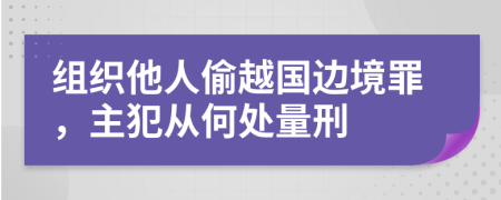 组织他人偷越国边境罪，主犯从何处量刑