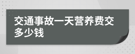 交通事故一天营养费交多少钱