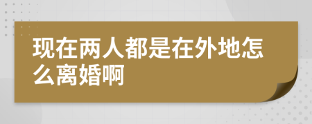 现在两人都是在外地怎么离婚啊