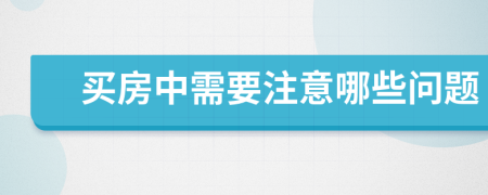 买房中需要注意哪些问题