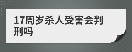 17周岁杀人受害会判刑吗