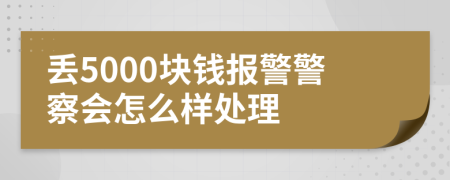 丢5000块钱报警警察会怎么样处理